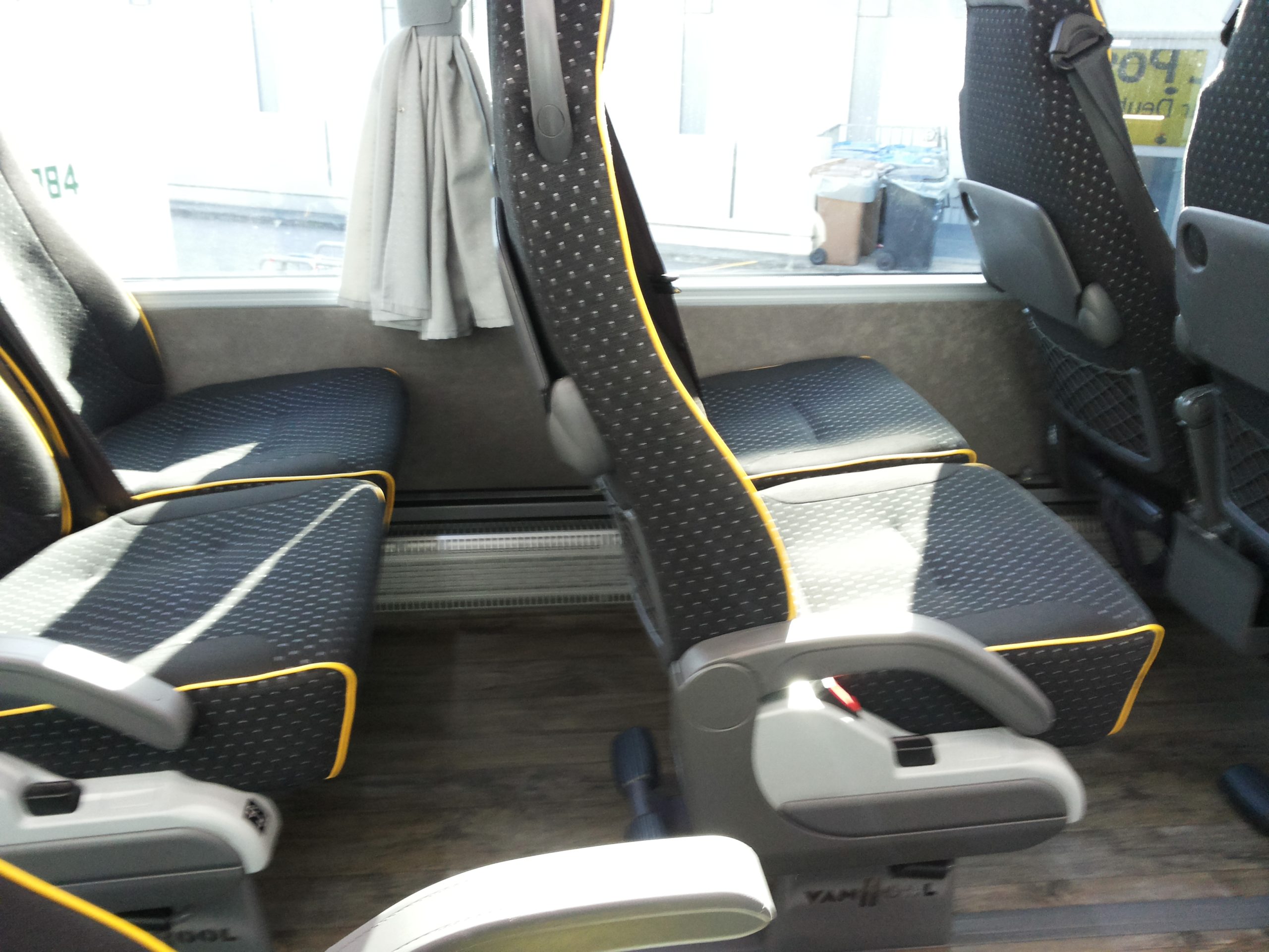 Die Sitze im ADAC Bus sind gut gepolstert